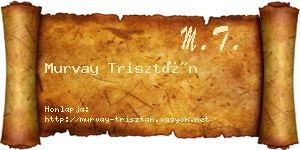 Murvay Trisztán névjegykártya